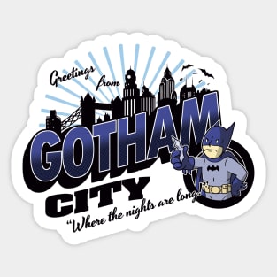 Long night city. Sticker